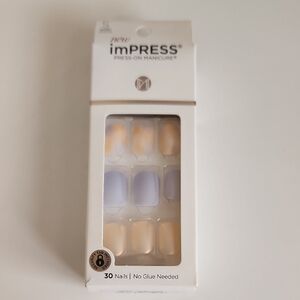 🌸4/$30🌸 imPRESS Soft Lavender and Cream Press-On Nails